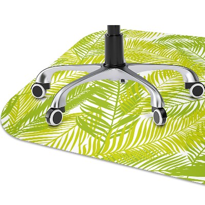 Office chair floor protector Green leaves