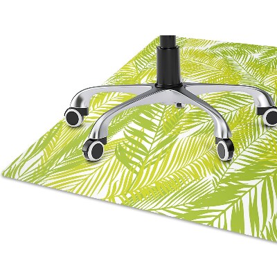 Office chair floor protector Green leaves