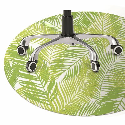 Office chair floor protector Green leaves