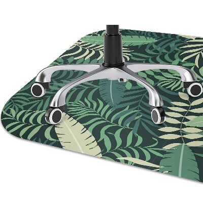 Office chair floor protector palm leaves