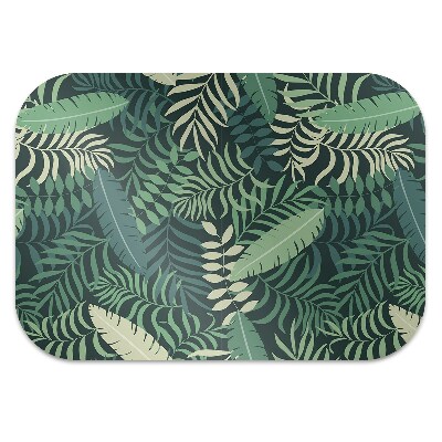 Office chair floor protector palm leaves