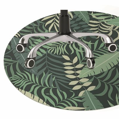 Office chair floor protector palm leaves