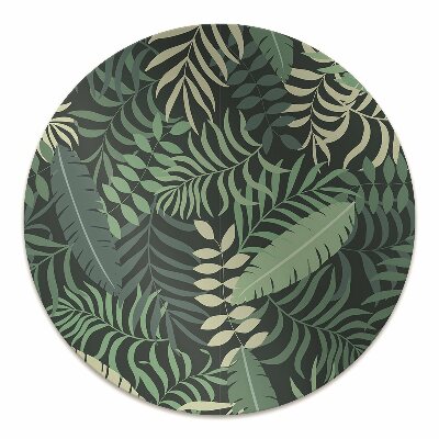 Office chair floor protector palm leaves