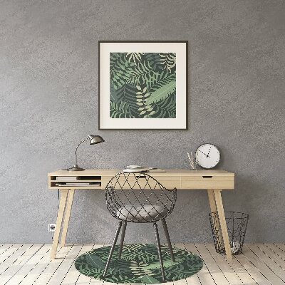 Office chair floor protector palm leaves