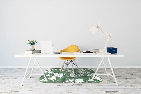 Office chair floor protector Palm leaves