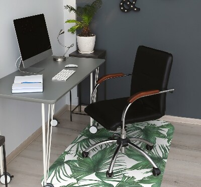 Office chair floor protector Palm leaves