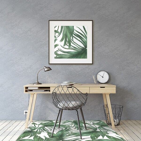 Office chair floor protector Palm leaves