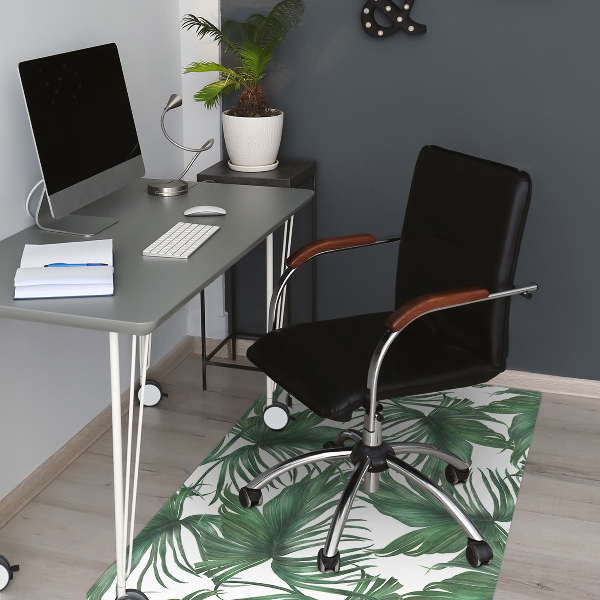 Office chair floor protector Palm leaves