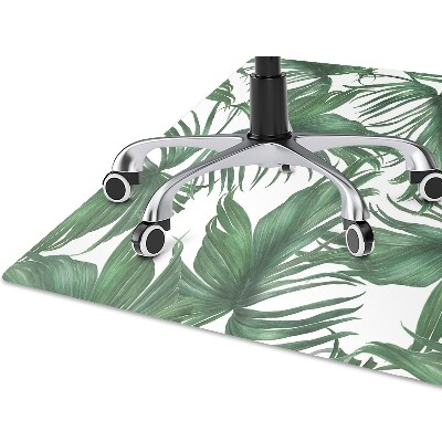 Office chair floor protector Palm leaves