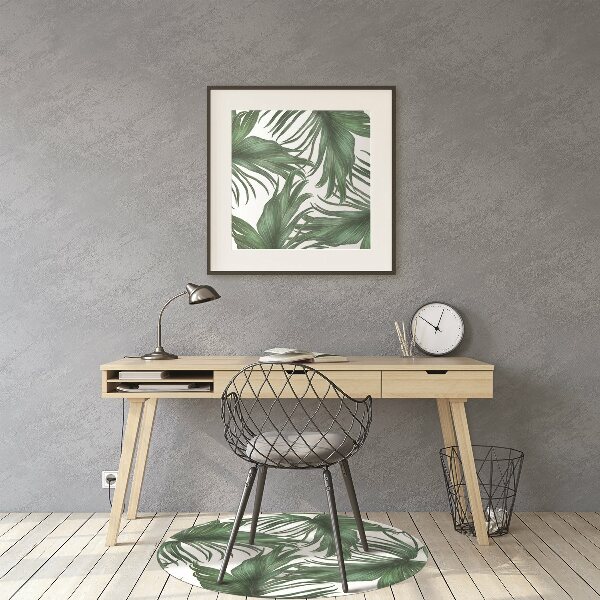 Office chair floor protector Palm leaves