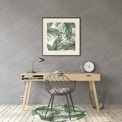 Office chair floor protector Palm leaves