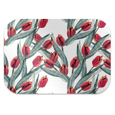 Office chair mat tulips