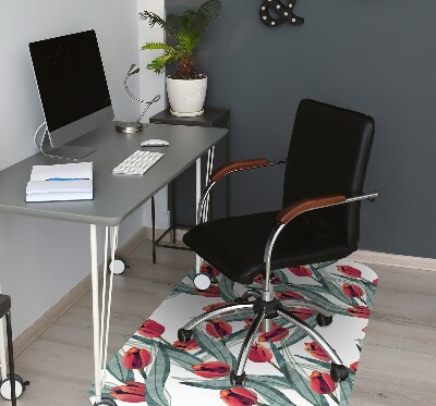 Office chair mat tulips