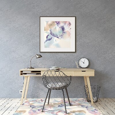 Desk chair mat floral Pattern