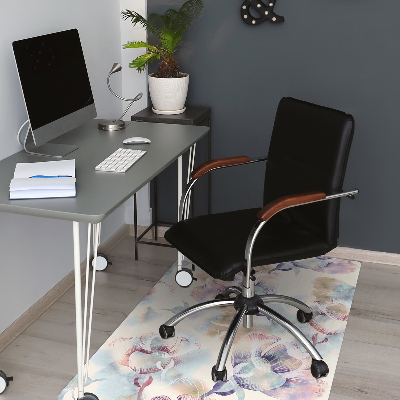 Desk chair mat floral Pattern