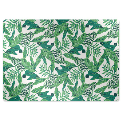 Office chair mat tropical leaf