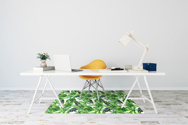 Office chair floor protector leafy pattern