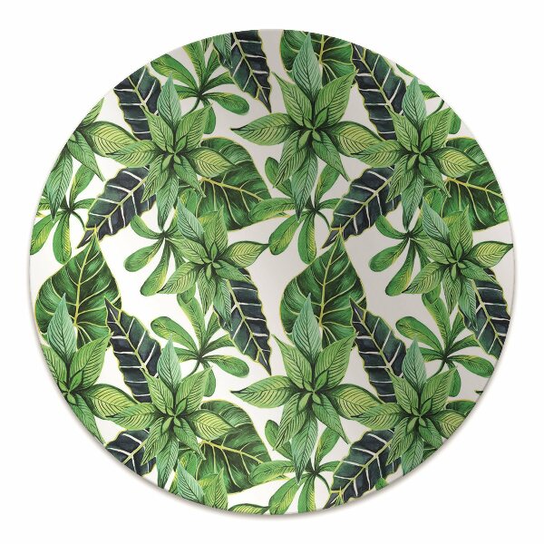 Office chair floor protector leafy pattern