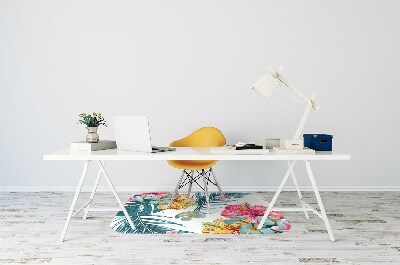 Office chair mat Spring flowers