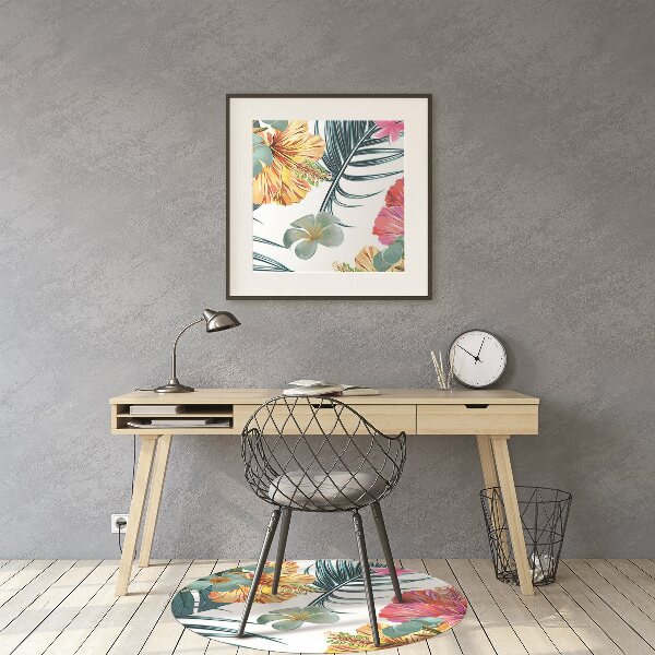 Office chair mat Spring flowers