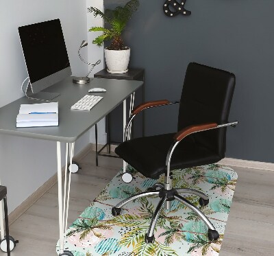 Office chair mat palm trees