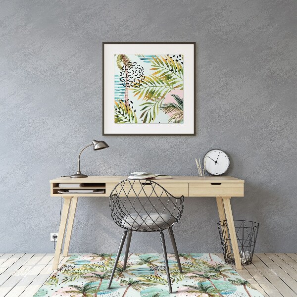 Office chair mat palm trees