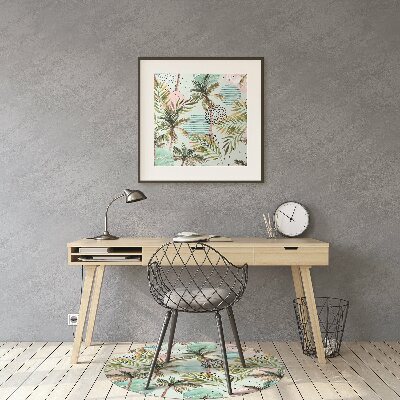 Office chair mat palm trees