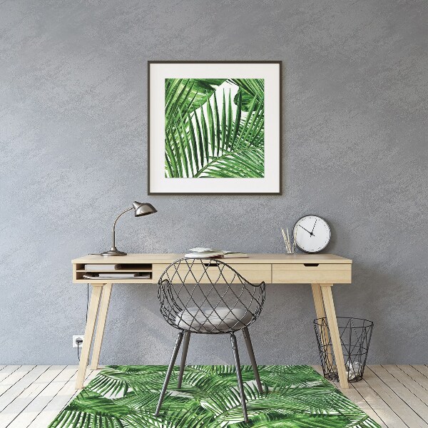 Chair mat floor panels protector Tropical island