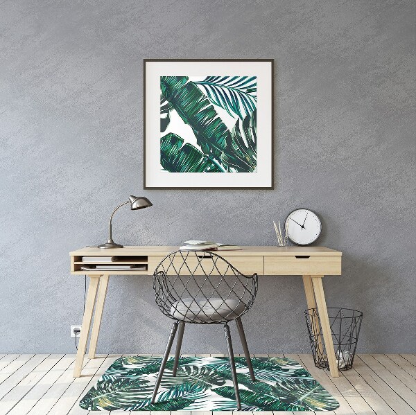 Office chair mat monstera