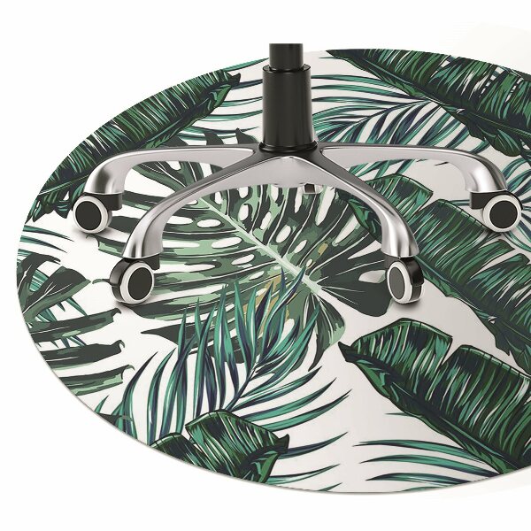 Office chair mat monstera