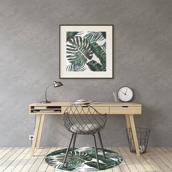Office chair mat monstera