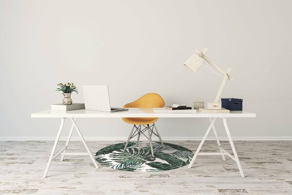 Office chair mat monstera
