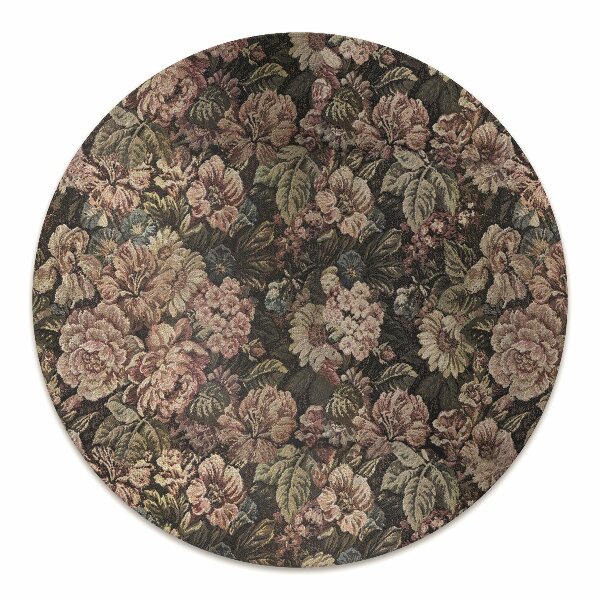 Computer chair mat woven flowers