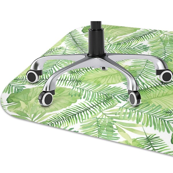 Office chair mat Leaves