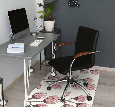 Office chair mat flower vine