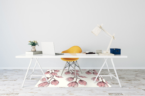 Office chair mat flower vine