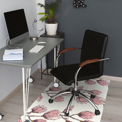 Office chair mat flower vine