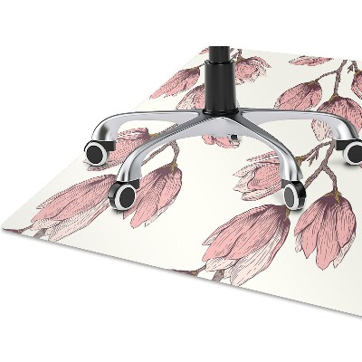 Office chair mat flower vine