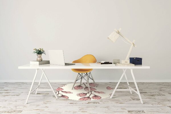 Office chair mat flower vine