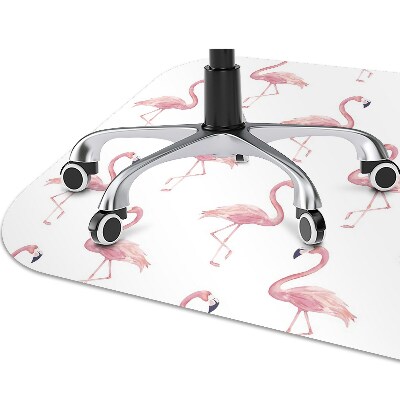Office chair mat Flamingos