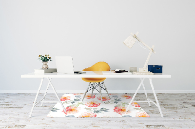 Office chair mat Spring flowers