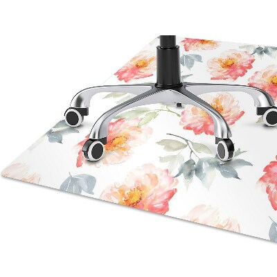 Office chair mat Spring flowers