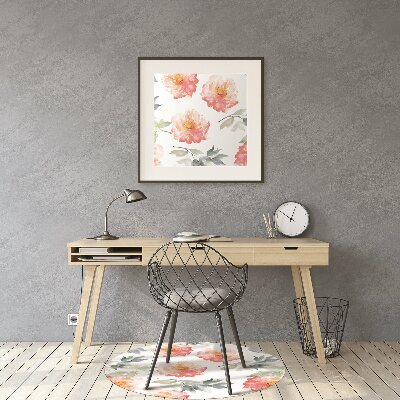 Office chair mat Spring flowers