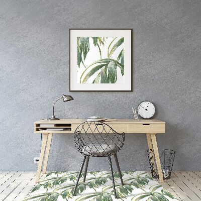 Desk chair mat long leaves