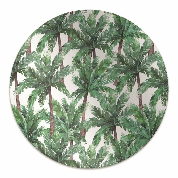 Chair mat floor panels protector tropical palm trees