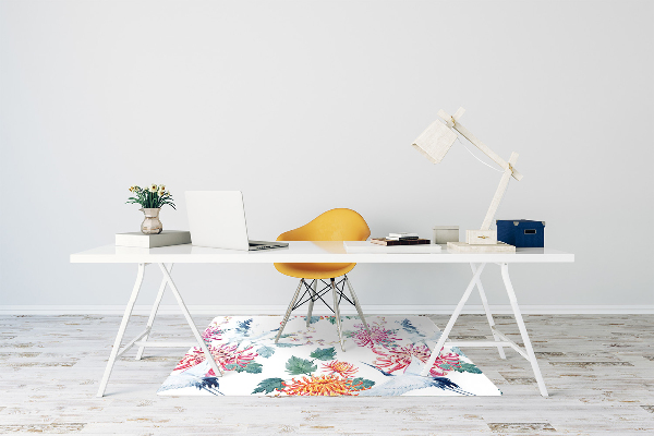 Office chair mat Herons in flowers
