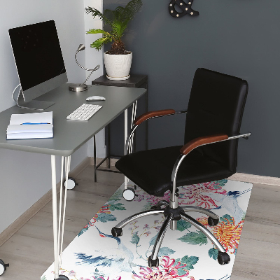 Office chair mat Herons in flowers