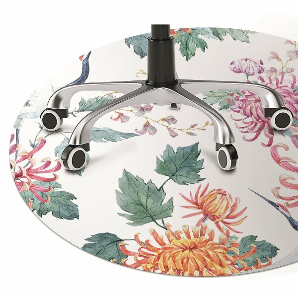 Office chair mat Herons in flowers