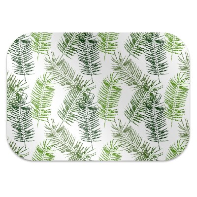 Office chair floor protector palm leaves