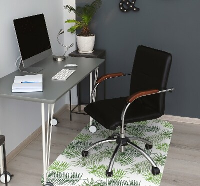 Office chair floor protector palm leaves